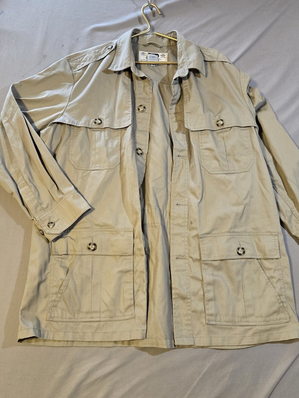 Men's Beige Utility Field Jacket - Lightweight Workwear Made In Canada